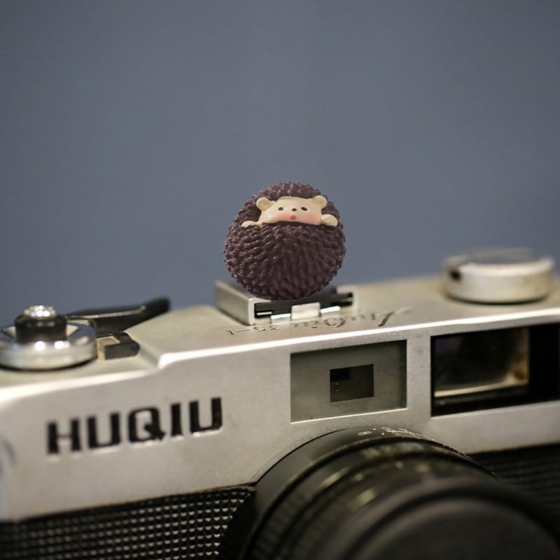 Image of Camera Hot Shoe Cover, Cute Hot Shoe Cap, Hot Shoe Protector Compatible with Sony Fujifilm Fuji Canon Nikon Pentax Leical Panasonic (2pcs Hedgehog)