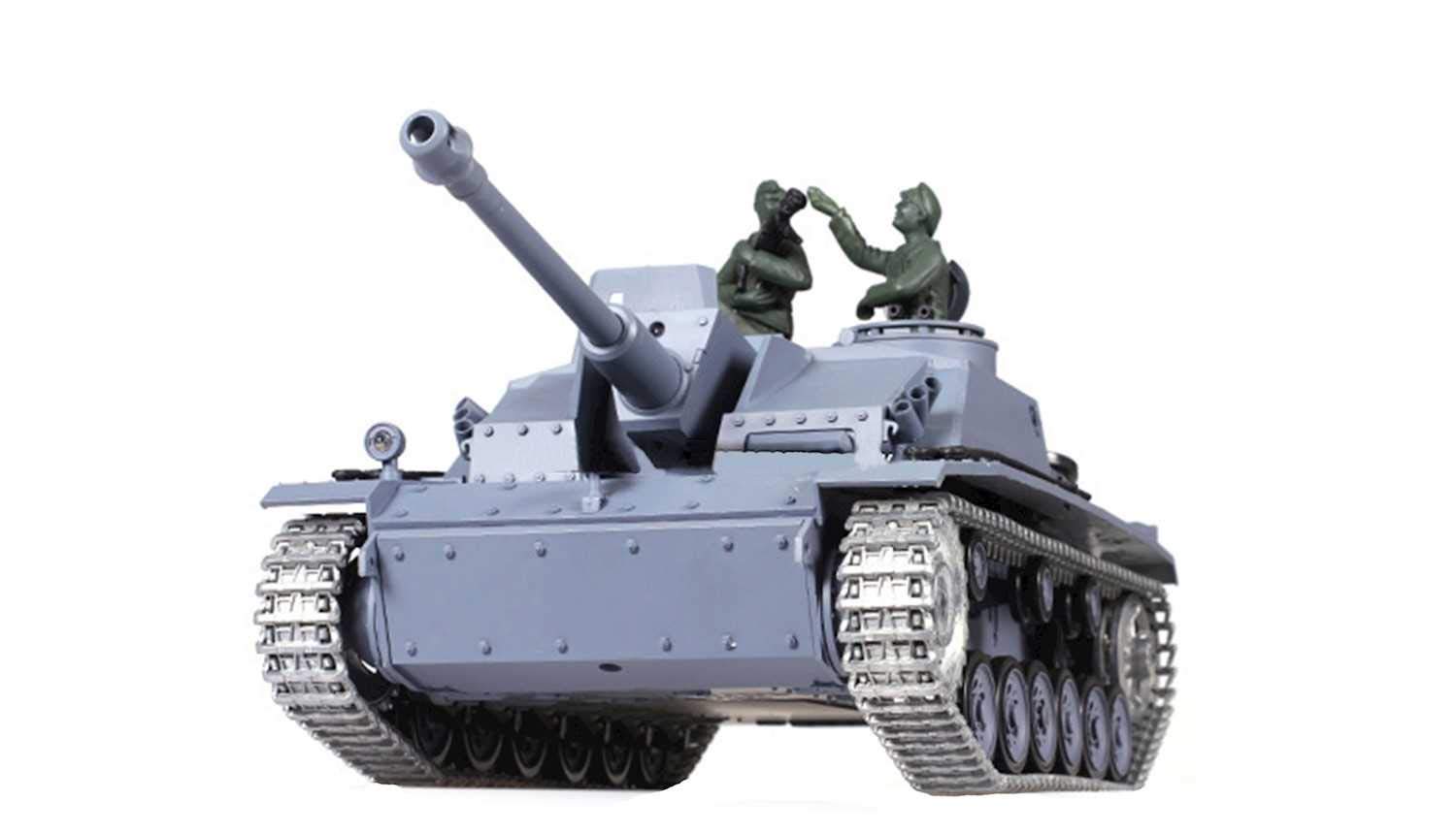 Amewi RC Panzer 1:16 Sturmgeschütz III R&S/2.4GHZ Metallketten/Metallgetriebe/QC