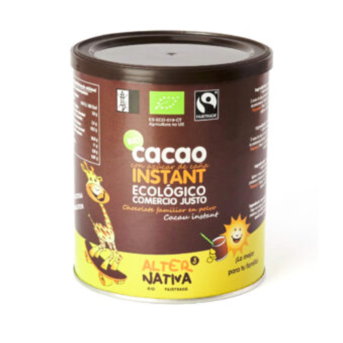 Cacao Instant Biológico sin gluten bote Alternativa3