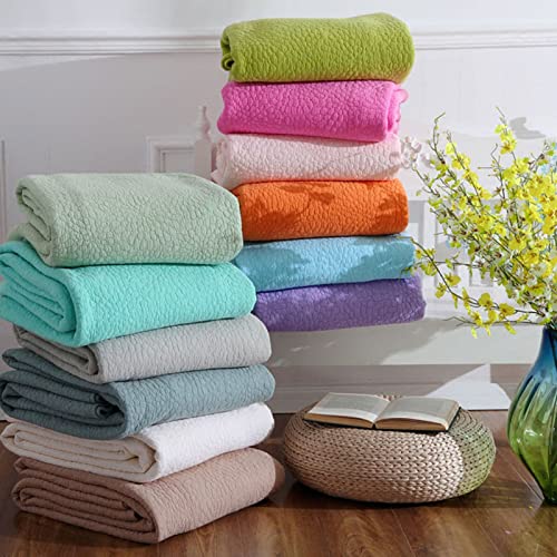 Couverture d'été légère contre la chaleur : boutis coton orange Bedbreakreads 3 pcs