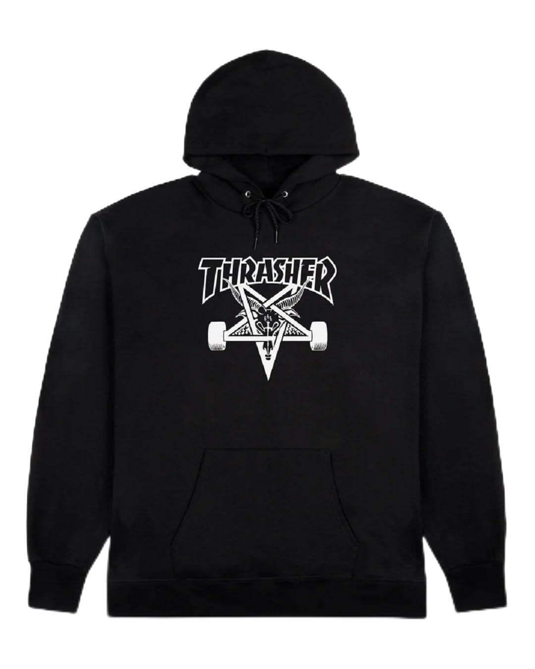Thrasher Sk8 Goat Pullover Hoody, Black, XX-L