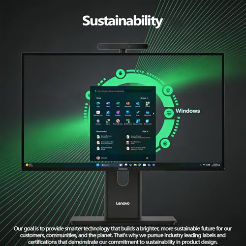 Image of Lenovo ThinkCentre M90a Gen 6 Business All-in-One, 23.8 inch FHD 120Hz Touchscreen, Intel Core Ultra 7 265 vPro, 32GB DDR5, 1TB SSD, Wi-Fi 7, DP, HDMI, 5MP IR Webcam, Windows 11 Pro, AI-Ready, w /Bundle