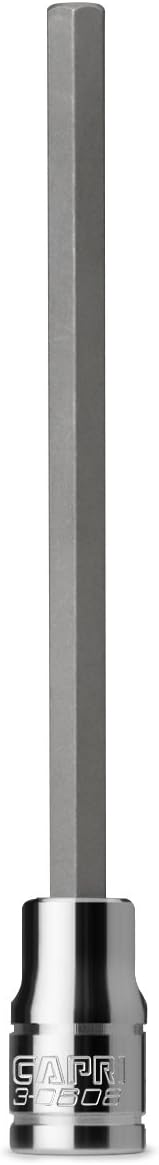 Capri Tools - 3-0606 Long 5 mm Hex Bit Socket, 1/4-Inch Drive, Metric