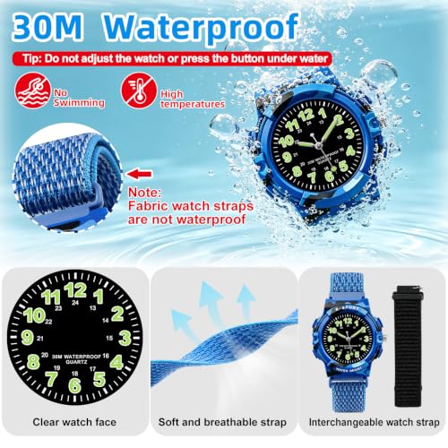 Image of Juboos Kids Watch Analog for Boys Girls Teens Waterproof Sport Wristwatch