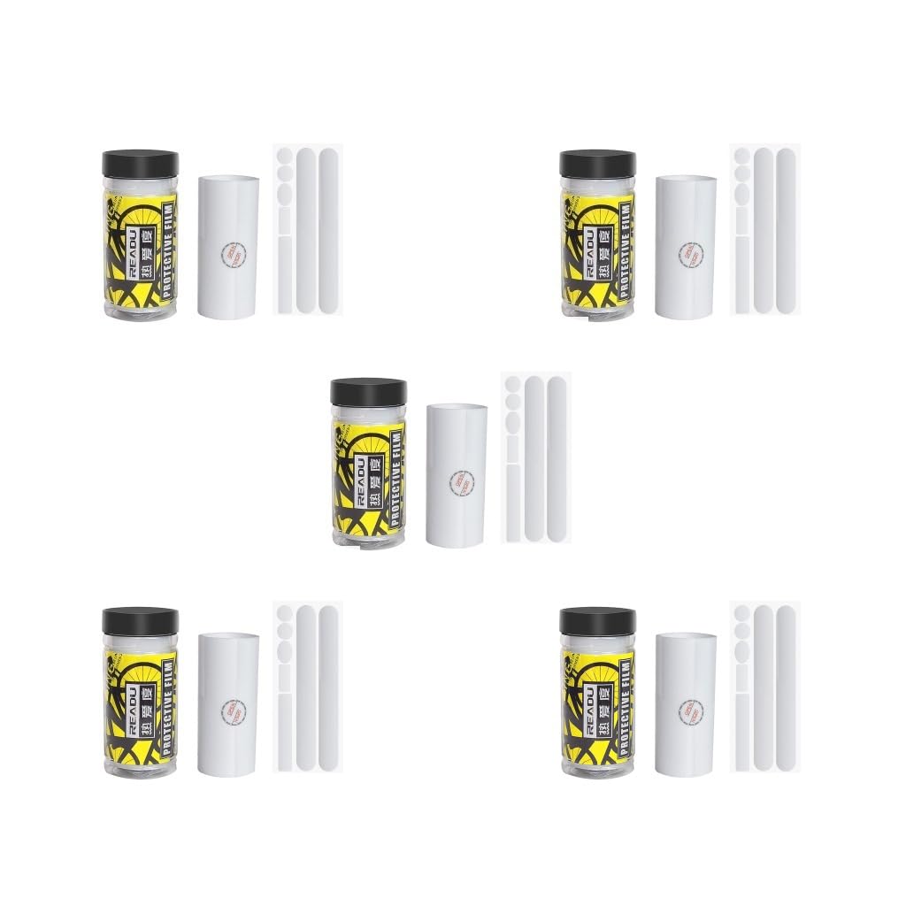 5 Set Transparent Fahrrad Rahmen Protector Bike Tape Wrap Decal Vorgeschnittene Folie Gelbe Box 10x200cm