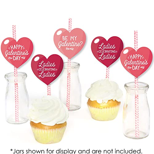 Decoración de Pitillos Papel Happy Galentine’s Day x24 miniatura 5