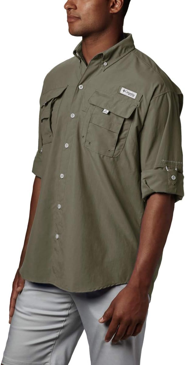 Columbia Men's Bahama II Long Sleeve Shirt, Sage, 3X Tall