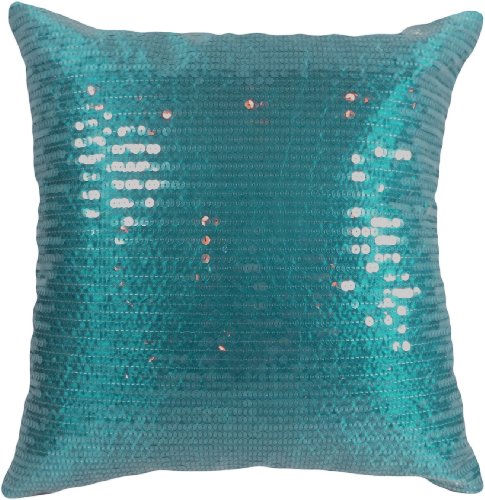 Decorative Transparent Sequins Floral Throw Pillow Cover 18