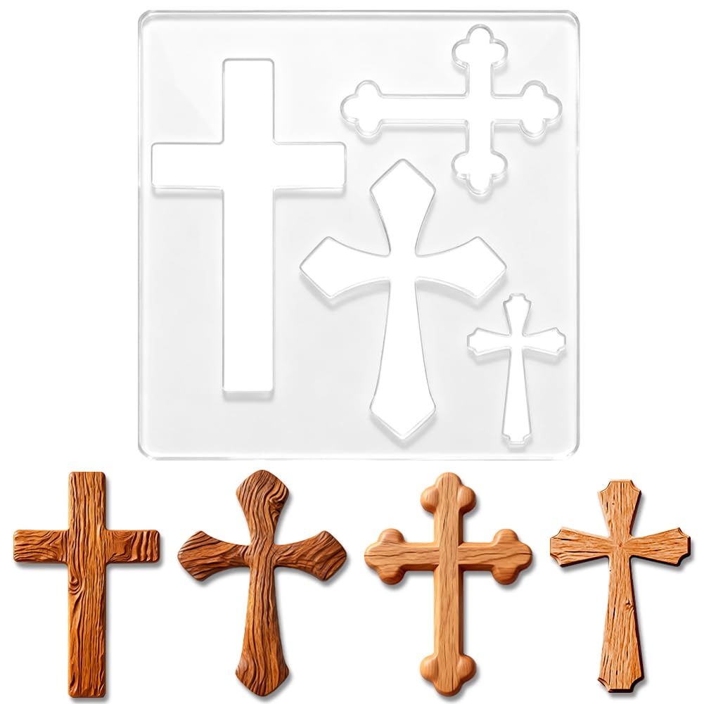 Crosses Router Template Acrylic Router Template for Woodworking Drawing Inlay Templates Charcuterie Board Decorative Templates