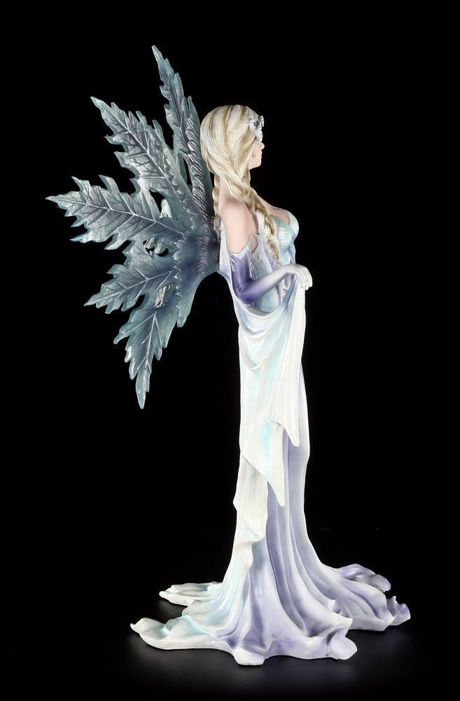 Figuren Shop GmbH Wunderschöne große Elfen Figur - Regina die Schneekönigin - Elfenfigur Elfe Fee Fairy Deko Statue