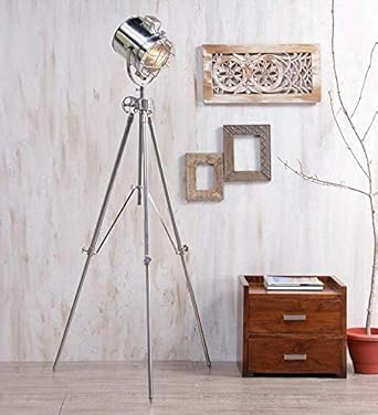 USEW Handmade Steel Tripod with Light Spot Floor Lamp