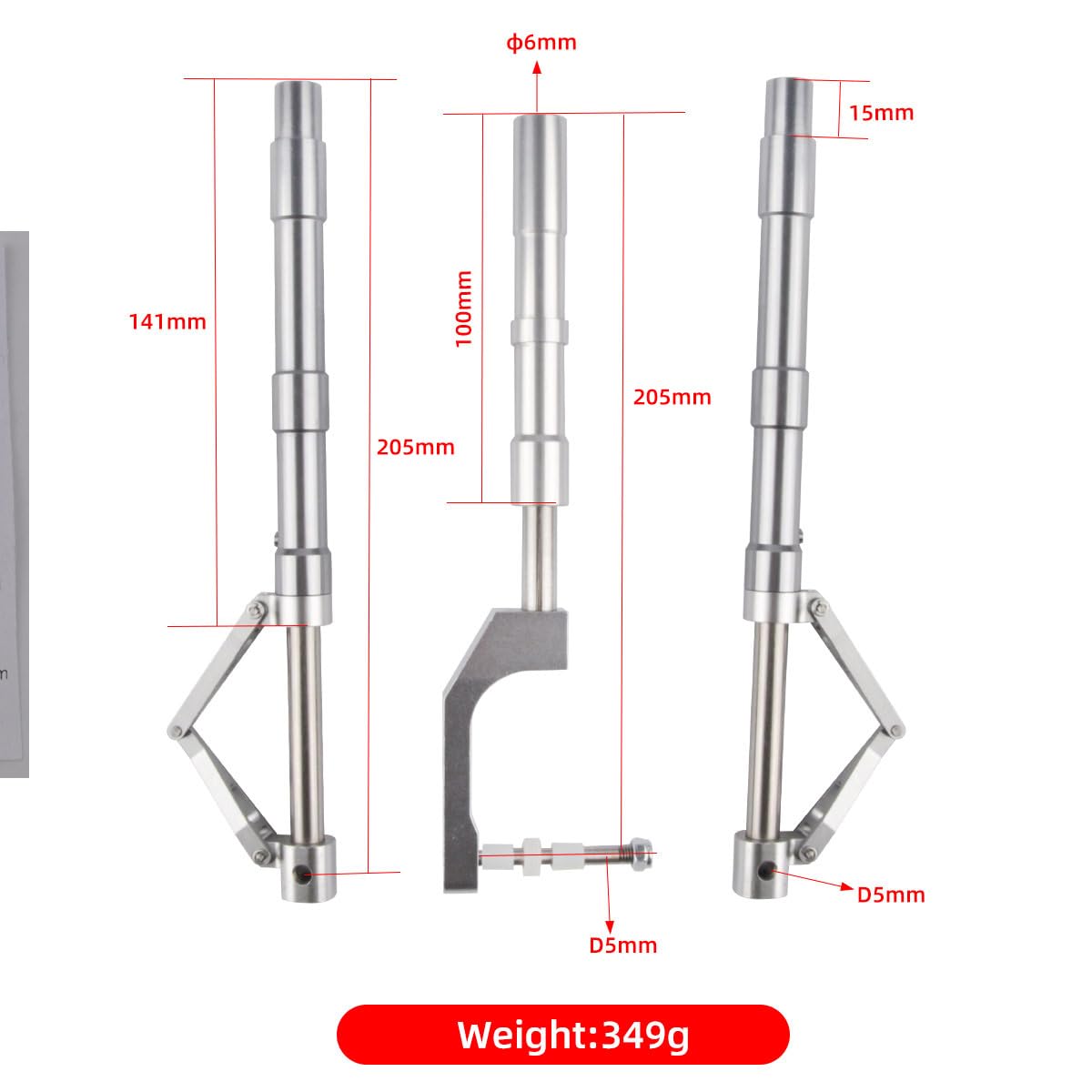 TYXTTGY RC Model Metal Anti-Vibration Landing Gear SZ002-19001 for 7-8kg Aircraft - Shock Absorbing Aircraft Parts