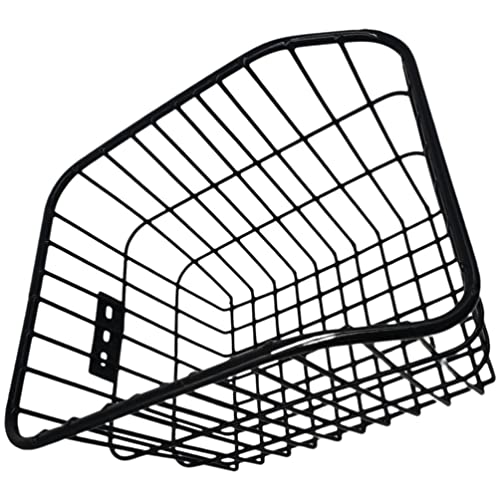 INOOMP Stroller Accessories Rear Bike Basket Metal Wire Basket with Strap Bag Cargo Rack Fold-up Detchable Front Bag Rear Hanging Bike Basket for Mountain Bike Accessories Kids Bike