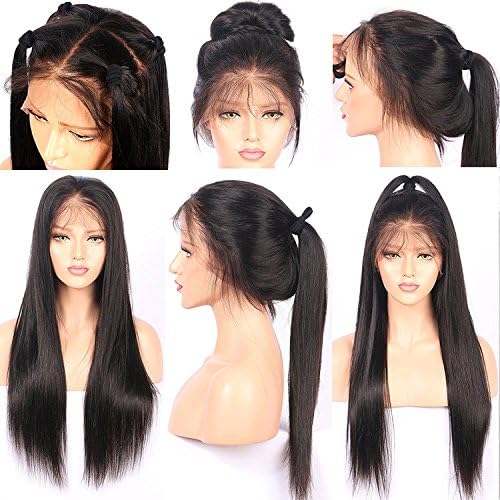 Helene Silk Top Full Lace Wigs Pretty Straight Brazilian Human Hair Wigs Free Part 4.25x4.25 Silk Base Wig with Baby Hair Pre Plucked Hairline Lace Wigs for Black Women (130% Density,Silk Top Full Lace Wig 20")