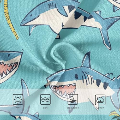 Wusikd Cute Shark Girls' Underwear Cotton Palm Tree Girls Briefs Soft Toddler Underwear 2T3