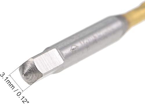 Miniatura 10 de uxcell - Macho de roscar para máquina métrica, rosca M6, 0,75 pasos, 3 flautas, titanio, HSS, 2 unidades