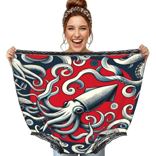 Culotte surdimensionnée grand-mère noir imprimé japonais drôle
