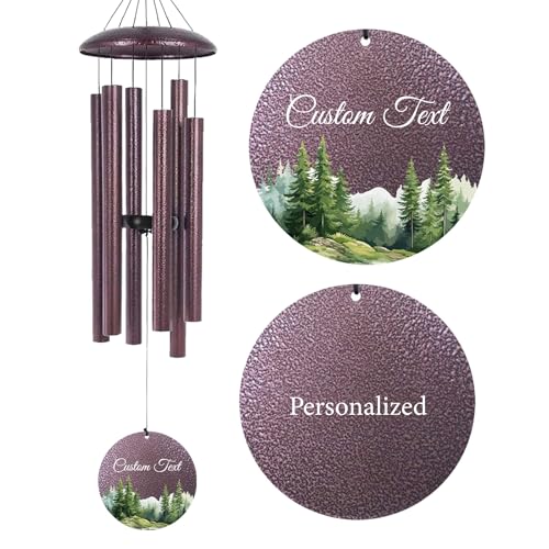 Image of Personalized Wind Chimes 30 /36 /45 inch for Memorial Retirement Birthday, Personalized Gifts for Mom Dad, Deep Tone Wind Chimes for Outside, Retire 2026 Gifts for Boss