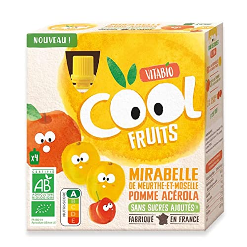 Vitabio Cool Fruits - Mirabelle de Meurthe-et-Moselle Pomme Acérola - 4 x 90g Cover