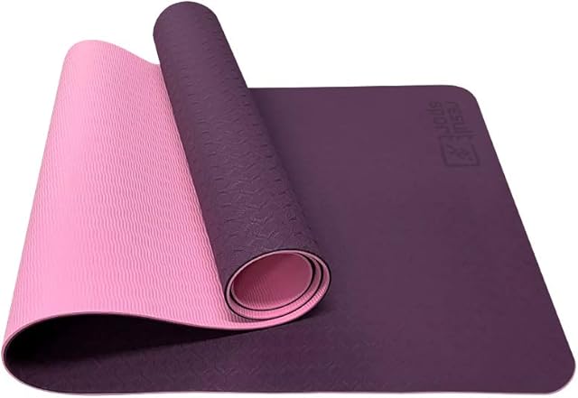 Elite Professional Yoga Mat  Non-Slip TPE  Two Tones - 183cm x 61cm - Yoga Mat - Perfect for Yoga, Pilates, Gym, Eco-Friendly, Reversible