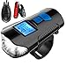 Suvi Lampe Vélo LED Ordinateur,3 en 1 Éclairage vélo avec Compteur LCD Écran et Sonnette 120db,Éclairage Antichoc Impermeable IPX64 Cycliste,4 Modes de Luminosité,USB Lampe Velo pour VTT VTC Cycliste