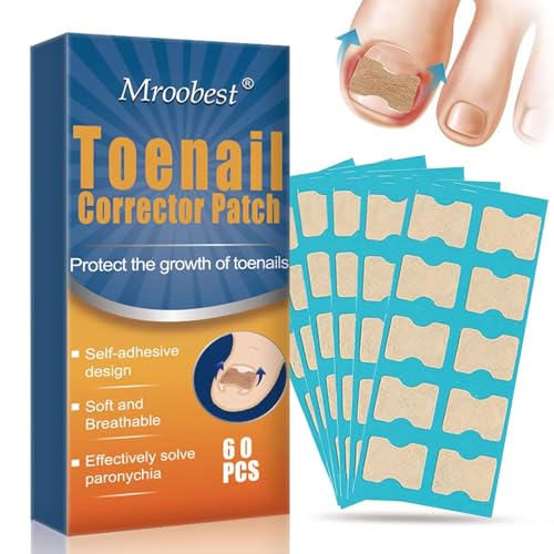 60 Piezas Parche Para Uñas Encarnadas, Corrector de Uñas Encarnadas, Parches de Corrección de uñas, Tratamiento de uñas Encarnadas, Mejora el Crecimiento de Las uñas