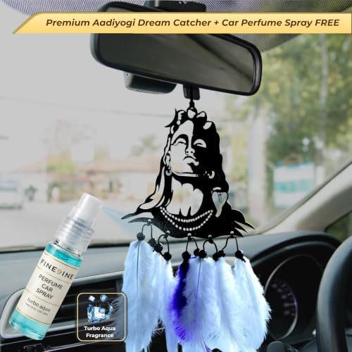Image of Adiyogi Car Hanging Dream Catcher with Free 5 ml Car Perfume Spray