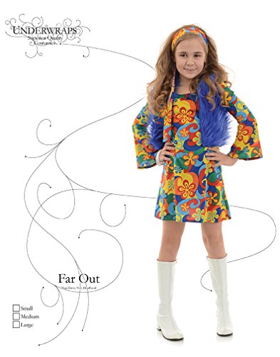 Disfraz infantil Far Out Groovy Flower Power azul miniatura 2
