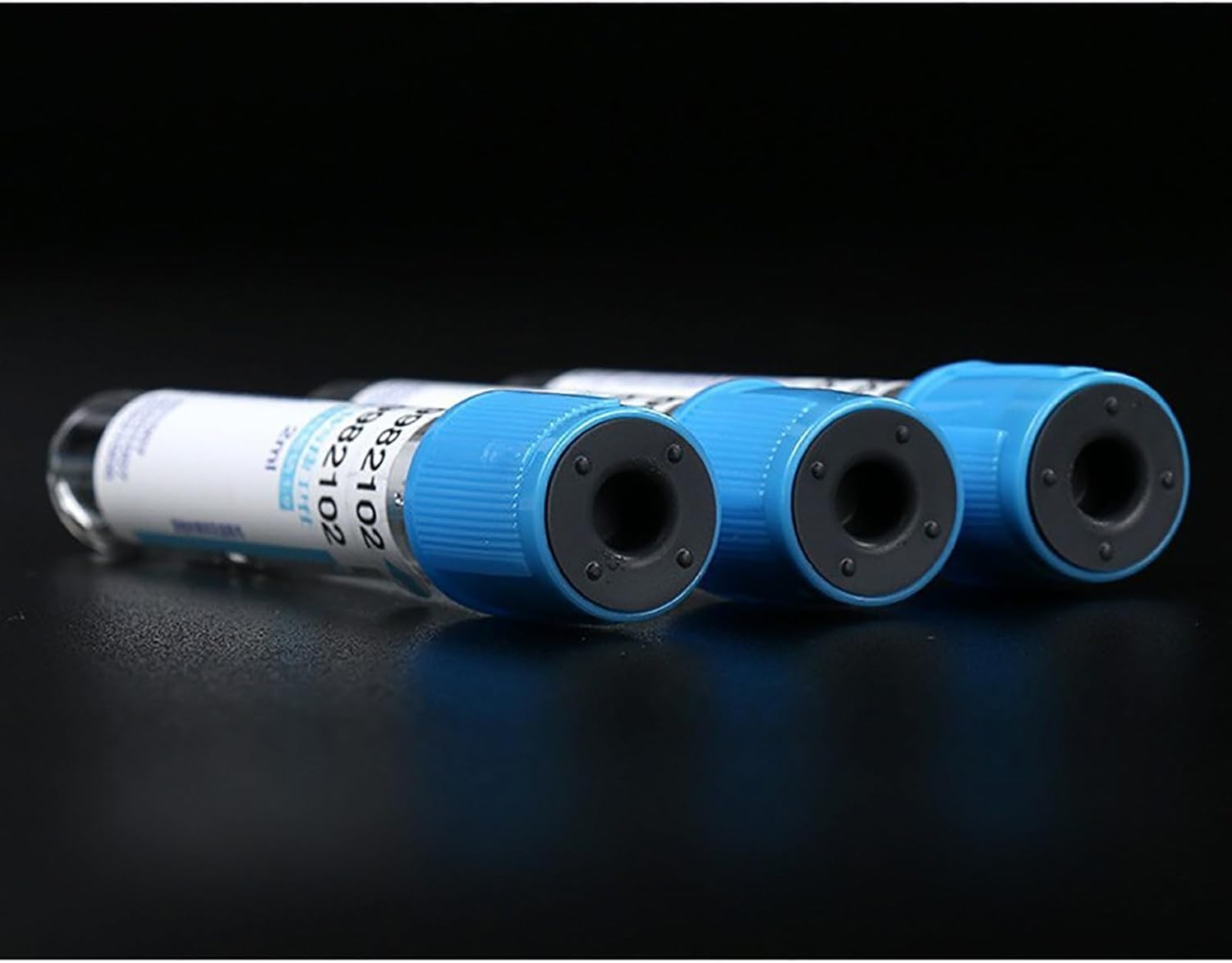Genérico 100 Piezas De Tubos De RecoleccióN De Sangre Al VacíO, Tubos De PresióN Negativa Al VacíO Desechables, Tubos De RecoleccióN De Sangre con AnticoagulacióN con Citrato De Sodio 1:9,10ml