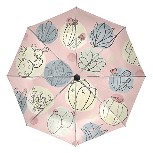 Cactus mignon parapluie pliant automatique coupe-vent ultra-léger voyage