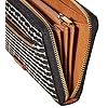 Fossil Women's Logan Leather RFID-Blocking Zip Around Clutch Wallet with Wristlet Strap