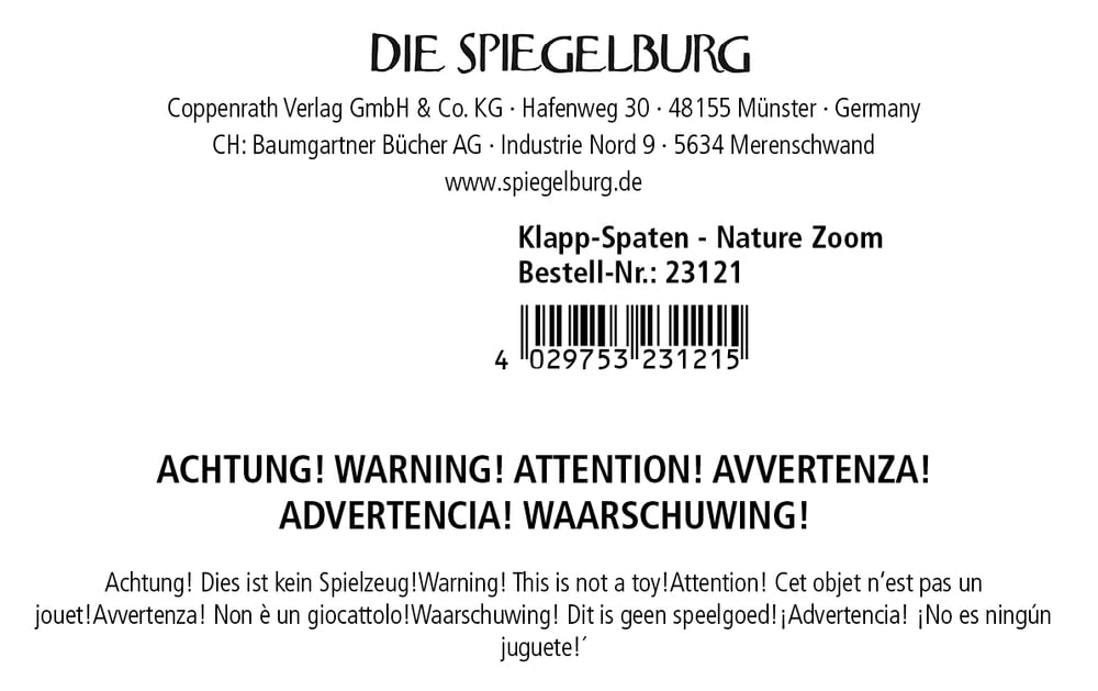 DIE SPIEGELBURG - Klapp-Spaten - Nature Zoom