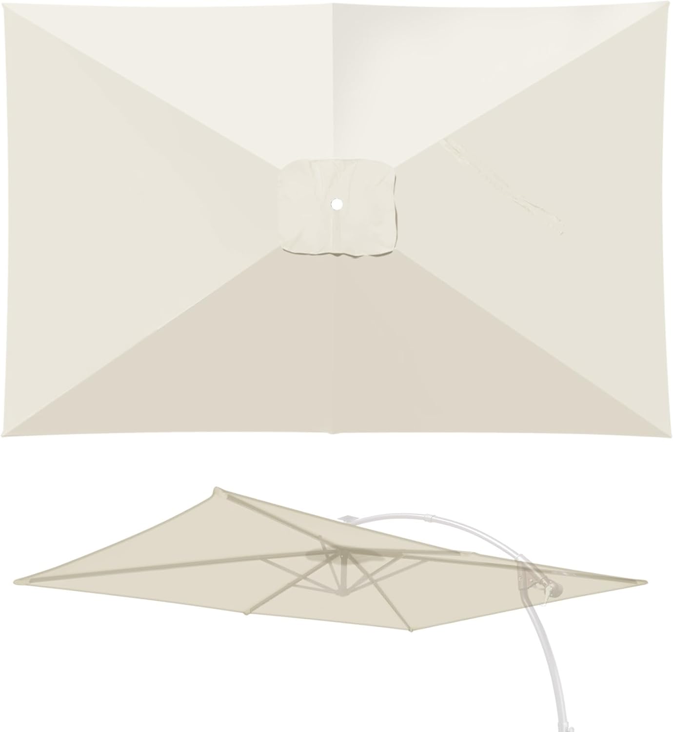 Strong Camel Replacement Canopy Cover for 10' X 6.5' Cantilever Patio Umbrella Offest Parasol Top Replacement