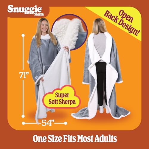 Image of Snuggie The Original Wearable Blanket With Sleeves & Pockets | Cozy Oversized Throw for Adult Men & Women | One Size, 71x54
