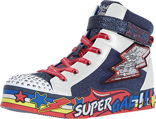 Skechers Toes-Twinkle Lite 314031l (Little Kid) Sneaker, Navy/Multi, 12 US Unisex
