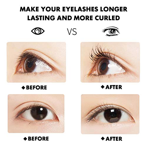 SLYbeauty Professional Eyelash Makeup Tools Set, include Eyelash Curler, False Eyelashes Extension Tweezers, Eyebrow Scissors, Eyelash Applicator Tool, 5 Pieces Black Silicone Refill Pads (Black)