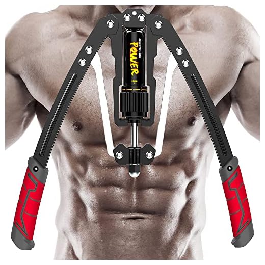 Chest Expander Arm Exercise Equipment,New Hydraulic Power Twister Spin Button 10 Gears Adjustable 22-440lbs,Thickened Carbon Steel, Handle Wear-Resistant Non-Slip PU Soft Rubber