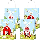Party Favor Bags 16PCS for Farm Animal Gift Bags Goodie Bags Farm Barnyard Treat Candy Bags for Farm...
