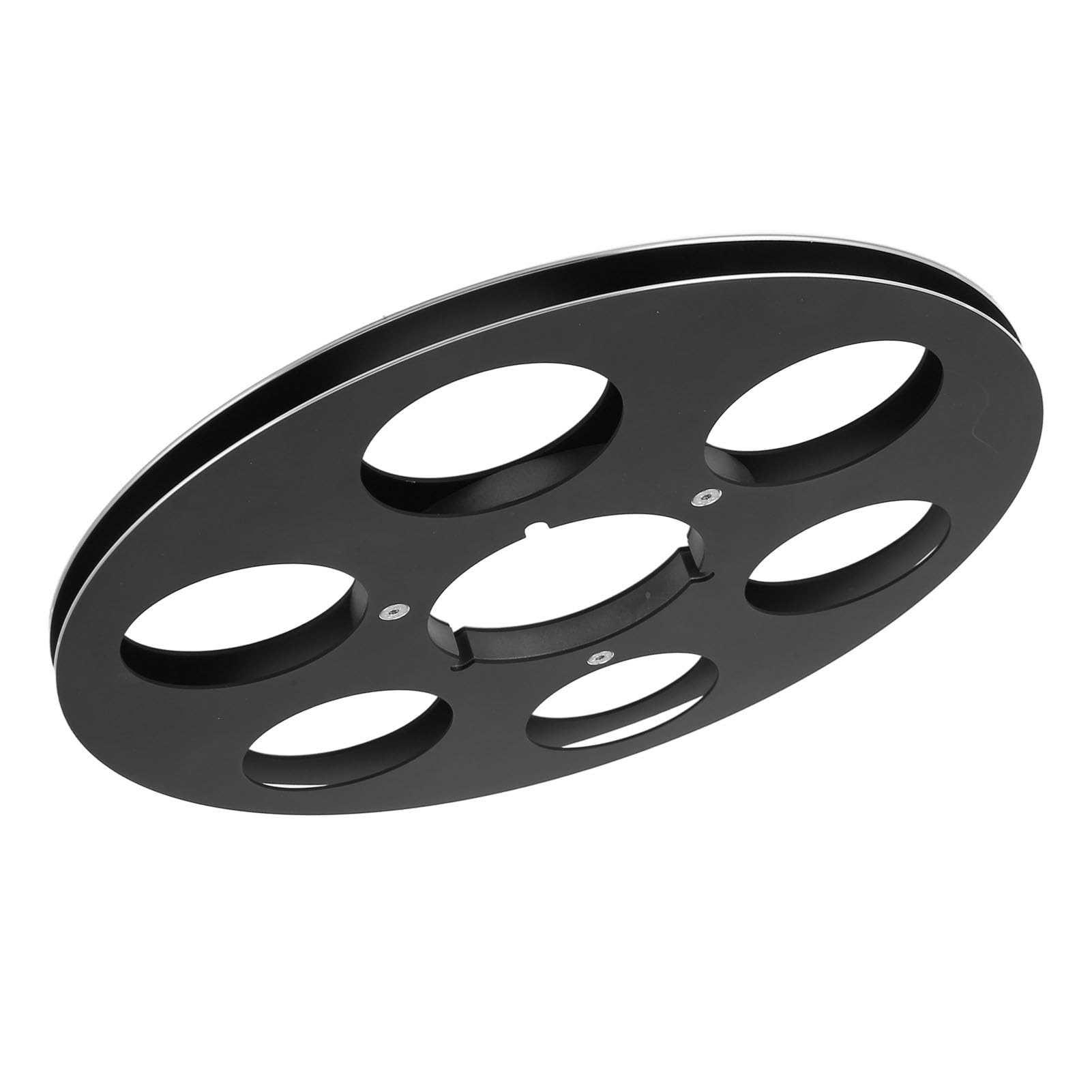 1/4 10,5 Zoll Leere Bandspule, Robuste Aufwickelspule aus Aluminiumlegierung für Zonal Studer Nagra, 6-Loch-Design, Universelle Passform (Schwarz)
