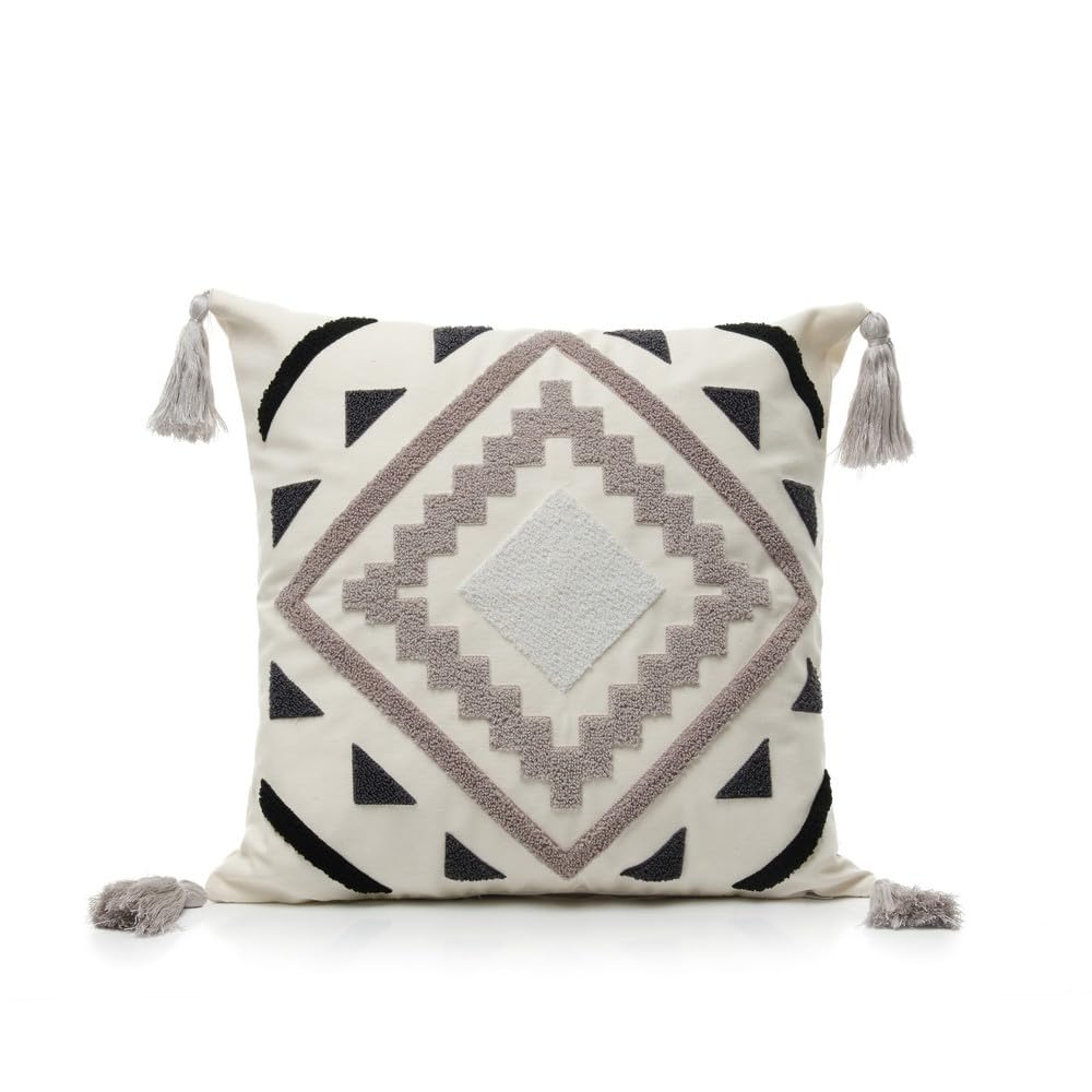 Set di 2 cuscini Cotone 45 x 45 cm Oro Trama astratta Gardenia