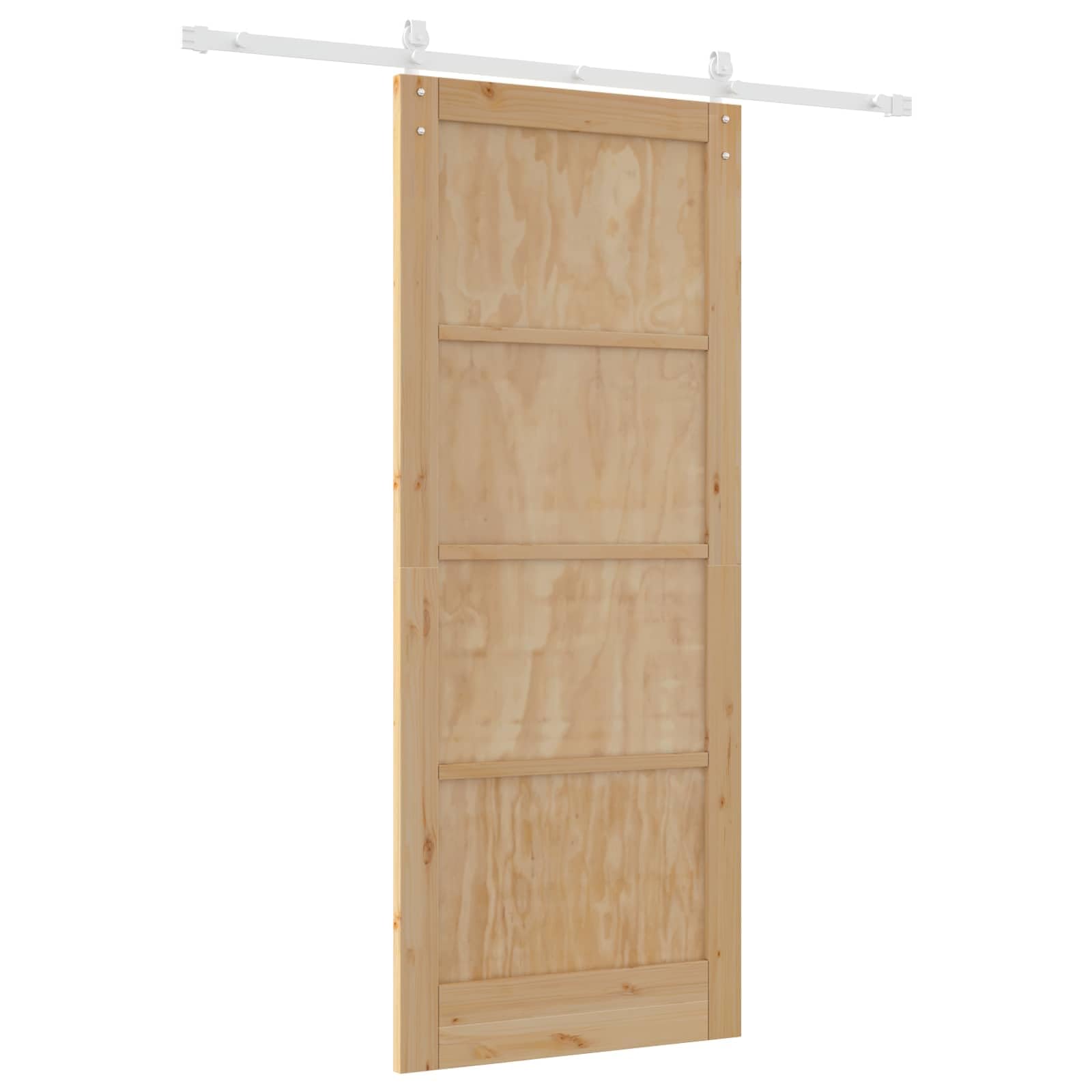 Porta scorrevole 86 x 211 cm, in legno di pino massiccio, set