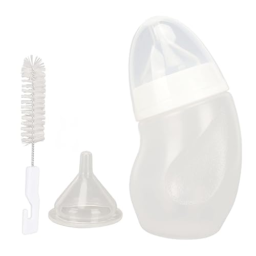 Miniatura 4 de Jerys Kits de biberones de lactancia para mascotas, biberón curvo de simulación para mascotas, profesional, 6.1 fl oz, grado alimenticio para