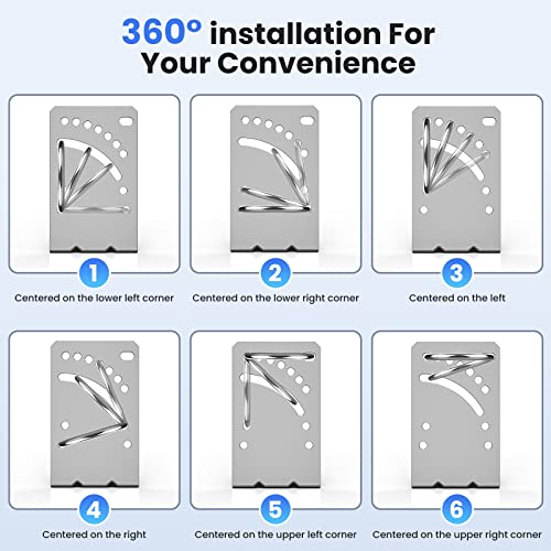 Ueevii Universal Wireless Bridge Bracket Mount/360°Adjustment Wall-Mounted/3.8Cm Diam,2.5Mm Thick Stainless Steel Mount,Sturdy And Durable/Wildly Used On Outdoor Ap,Point To Point Wifi Bridge/2-Pack #TOP2