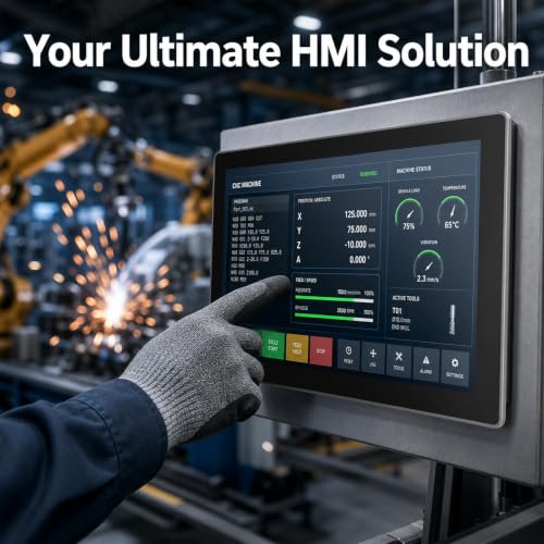 Image of 21.5 Inch Industrial Panel PC, Touchscreen All-in-One Computer,Intel i7, 8GB+256GB SSD, IP65 Front Panel, WiFi Speaker, Win 11 Pro