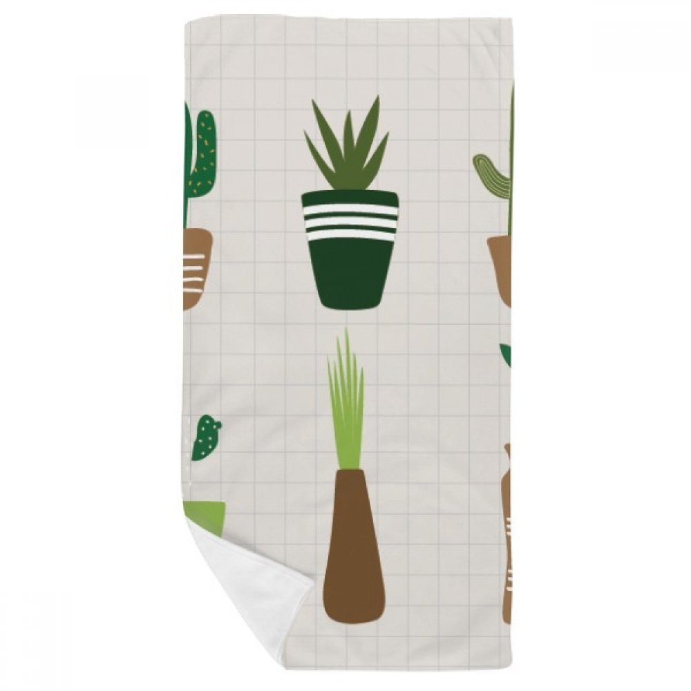 Serviette de bain cactus 35x70cm en coton doux multicolore