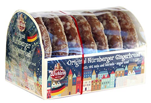 Wicklein Original Nürnberger Gingerbread, Fine Oblaten Glazed Lebkuchen, German Cookies, 200g