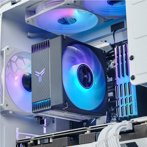 Image of JONSBO CR1000 EVO ARGB CPU Cooler,Silent Series CPU Cooler, Air Cooler H154mm, 4 Copper Heat Pipe Insert Aluminum Fin for AM4 /AM5 /Intel LGA1700, 120mm PWM ARGB 9-blades Fan,Top Cover ARGB, Black