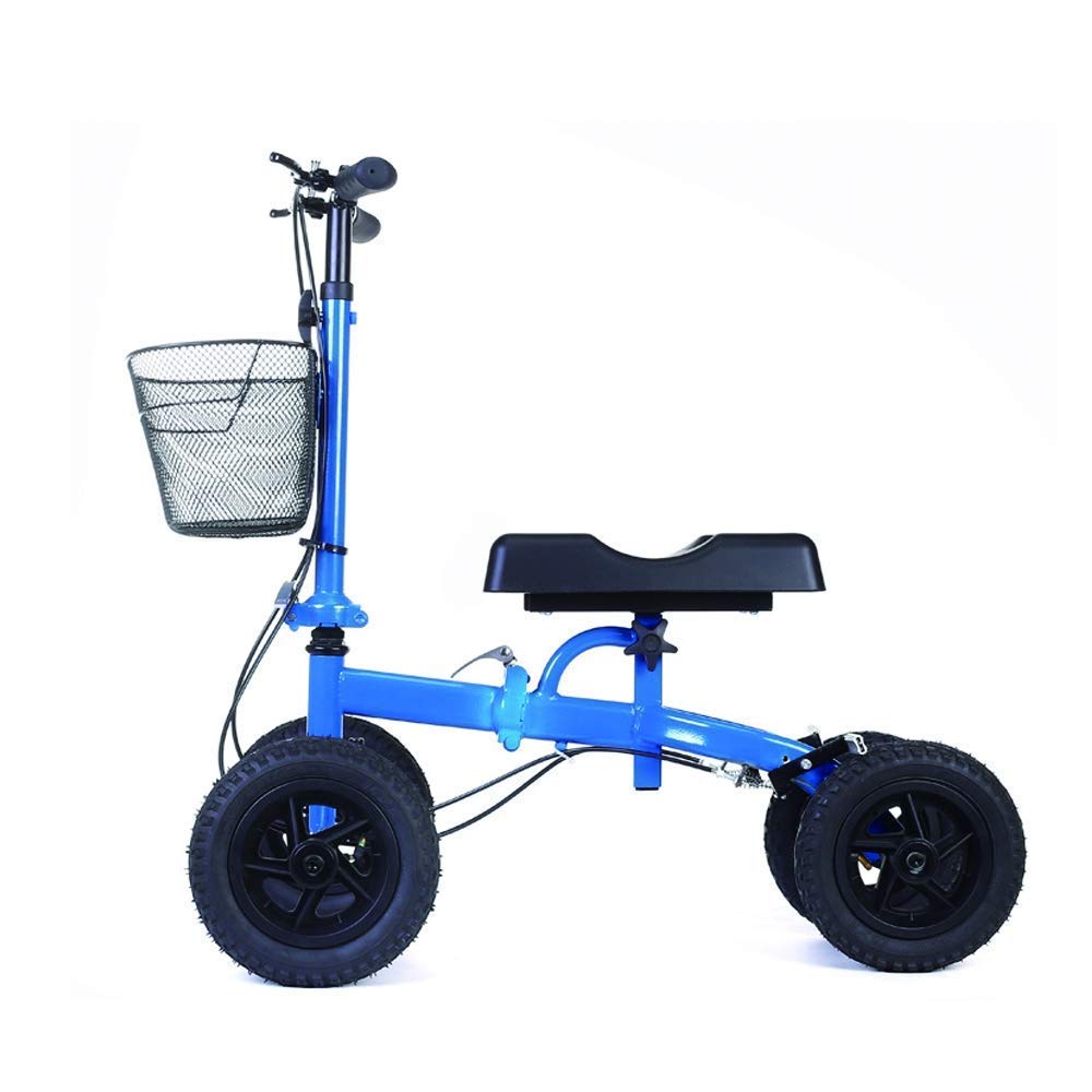 Genérico Andador de Rodilla con dirección - Andador para fracturas de Pierna, pie y Tobillo - Alternativa a Las muletas para Adultos y Ancianos - Carro Compacto y portátil de Cuatro Ruedas