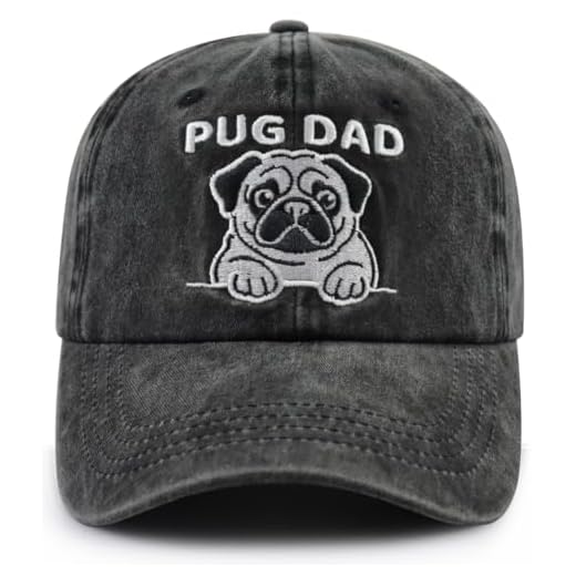 Presentes para amantes de cães, chapéu de pai de cachorro engraçado, boné de beisebol Pug, Dia dos Pais, presentes de aniversário de Natal para papai, avô, marido, tio, irmão, amigos