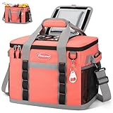 Maelstrom Soft Cooler Bag,Collapsible Soft Sided Cooler,35 Cans Beach Cooler,Ice Chest,Large Leakproof Camping Cooler,Portable Travel Cooler for Grocery Shopping,Watermelon